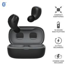 TRUST Bluetooth vezetékmentes fülhallgató 23555 (Nika Compact Bluetooth Wireless Earphones - black)