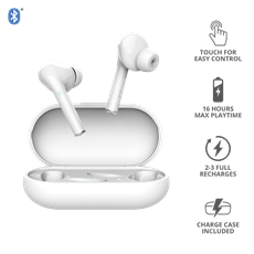 TRUST Bluetooth vezetékmentes fülhallgató 23705 (Nika Touch Bluetooth Wireless Earphones - white)