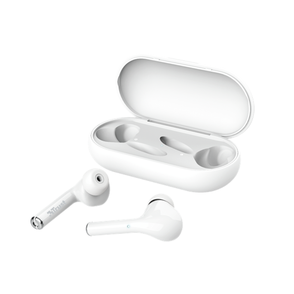 TRUST Bluetooth vezetékmentes fülhallgató 23705 (Nika Touch Bluetooth Wireless Earphones - white)