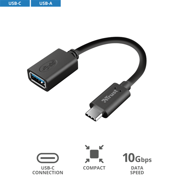 TRUST USB-C–USB-A adapterkábel 20967 (Calyx USB-C to USB-A Adapter Cable)
