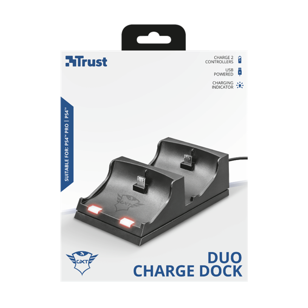 TRUST Duo dokkoló PS4-hez 21681 (GXT 235 Duo Charging Dock for PS4)