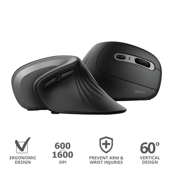 TRUST Ergonomikus vezeték nélküli egér 23507 (Verro Ergonomic Wireless Mouse)