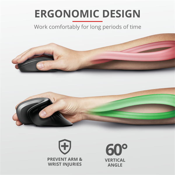 TRUST Ergonomikus vezeték nélküli egér 23507 (Verro Ergonomic Wireless Mouse)