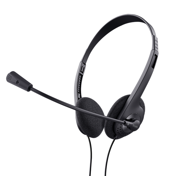 TRUST Basics Fejhallgató mikrofonnal 24659 (Chat headset-Black)