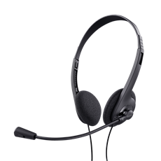 TRUST Basics Fejhallgató mikrofonnal 24659 (Chat headset-Black)