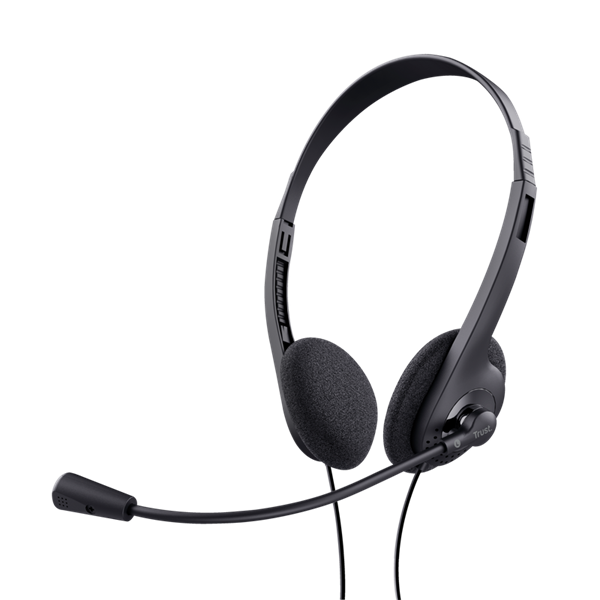 TRUST Fejhallgató mikrofonnal 24659 (Chat headset-Black)