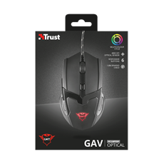 TRUST Gaming Vezetékes egér 21044 (GXT 101 GAV Gaming Mouse - black)