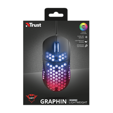 TRUST Gaming Vezetékes könnyű RGB egér 23758 (GXT 960 Graphin Ultra-lightweight Gaming Mouse)