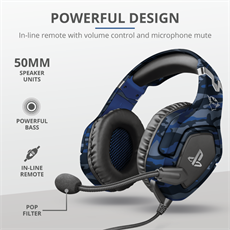 TRUST Gaming mikrofonos fejhallgató PS4™-hez 23532 (GXT 488 Forze-B PS4 Gaming Headset PlayStation® - blue)