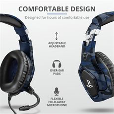 TRUST Gaming mikrofonos fejhallgató PS4™-hez 23532 (GXT 488 Forze-B PS4 Gaming Headset PlayStation® - blue)