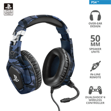 TRUST Gaming mikrofonos fejhallgató PS4™-hez 23532 (GXT 488 Forze-B PS4 Gaming Headset PlayStation® - blue)