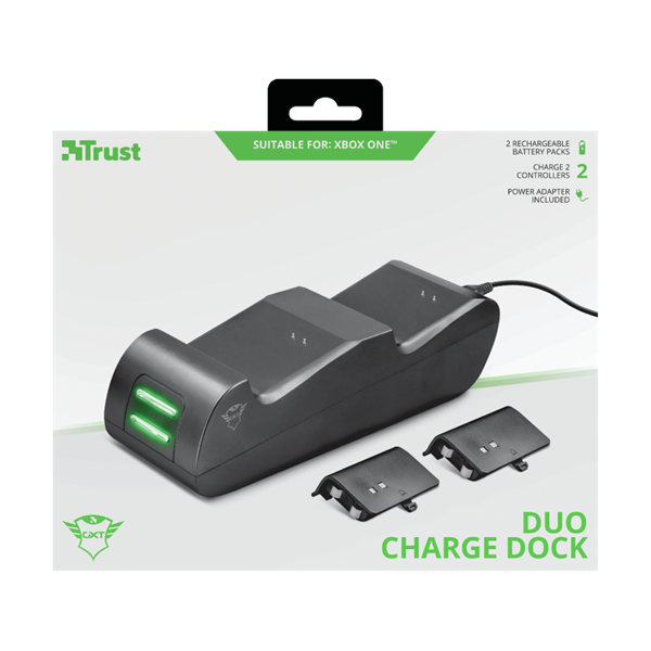 TRUST Kettős töltő dokkoló 20406 (GXT 247 Duo Charging Dock for Xbox One)