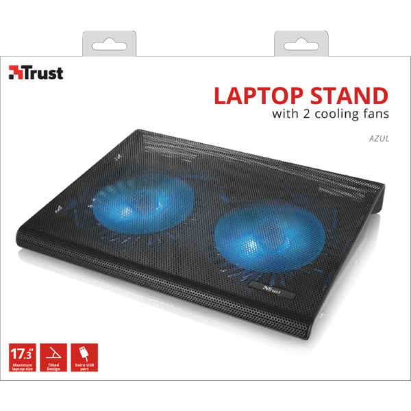 TRUST Laptop hűtőállvány két ventilátorral 20104 (Azul Laptop Cooling Stand)