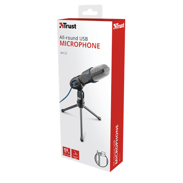 TRUST Mikrofon 23790 (Mico USB Microphone for PC and laptop)