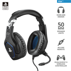 TRUST Mikrofonos fejhallgató PS4™-hez 23530, GXT 488 Forze PS4 Gaming Headset PlayStation® official licensed product