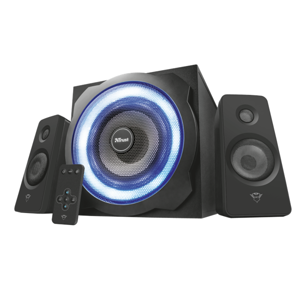 TRUST RGB-megvilágítású 2.1 hangszórókészlet 22944 (GXT 629 Tytan RGB Illuminated 2.1 Speaker Set)