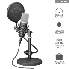 TRUST USB stúdiómikrofon 21753 (GXT 252 Emita Streaming Microphone)