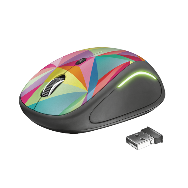 TRUST Vezeték nélküli egér 22337 (Yvi FX Wireless Mouse - geometrics)