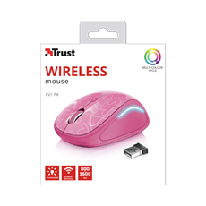 TRUST Vezeték nélküli egér 22336 (Yvi FX Wireless Mouse - pink)