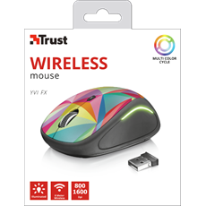 TRUST Vezeték nélküli egér 22337 (Yvi FX Wireless Mouse - geometrics)