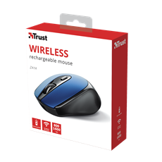 TRUST Vezeték nélküli tölthető egér 24018 ( Zaya Rechargeable Wireless Mouse - blue)