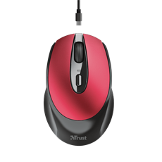 TRUST Vezeték nélküli tölthető egér 24019 (Zaya Rechargeable Wireless Mouse - red)