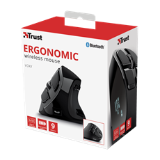 TRUST Vezeték nélküli tölthető ergonomikus egér 23731 (Voxx Rechargeable Ergonomic Wireless Mouse)