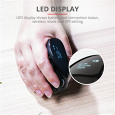 TRUST Vezeték nélküli tölthető ergonomikus egér 23731 (Voxx Rechargeable Ergonomic Wireless Mouse)
