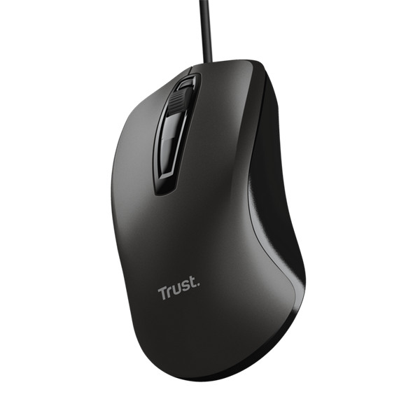 TRUST Basics Vezetékes optikai egér 24657 (Wired Optical Mouse-black)