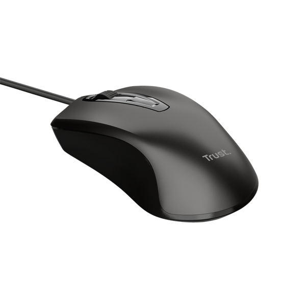 TRUST Basics Vezetékes optikai egér 24657 (Wired Optical Mouse-black)