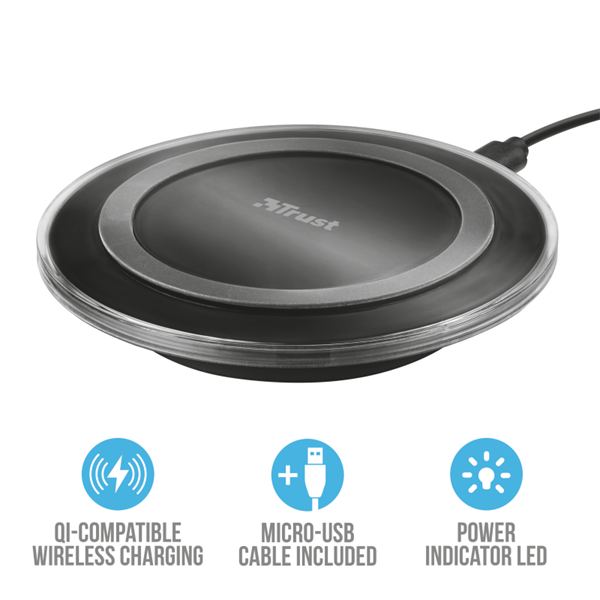 TRUST Vezeték nélküli töltő okostelefonokhoz 21310 (Yudo Wireless Charger for smartphones)