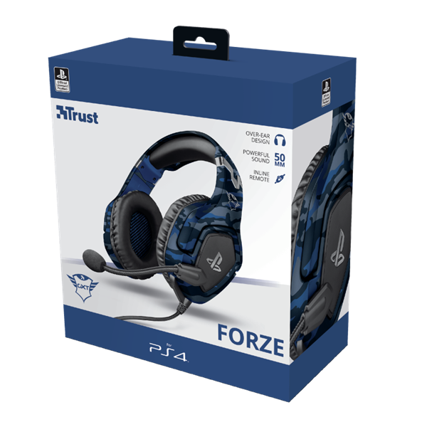 TRUST Gaming mikrofonos fejhallgató PS4™-hez 23532 (GXT 488 Forze-B PS4 Gaming Headset PlayStation® - blue)