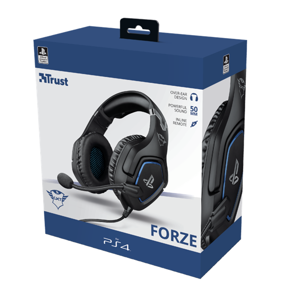 TRUST Mikrofonos fejhallgató PS4™-hez 23530, GXT 488 Forze PS4 Gaming Headset PlayStation® official licensed product
