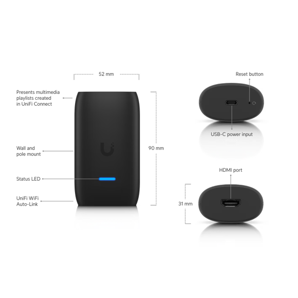 UBiQUiTi Display Cast Lite, 1080p, UniFi Auto-Link - UC-CAST-LITE