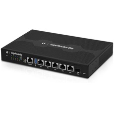 UBiQUiTi EdgeRouter 5x1000Mbps + 1x1000Mbps SFP, Falra rögzíthető, Fémházas - ER-6P