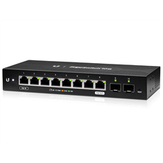 UBiQUiTi EdgeSwitch 8x1000Mbps + 2x1000Mbps SFP, Falra rögzíthető, Menedzselhető - ES-10X