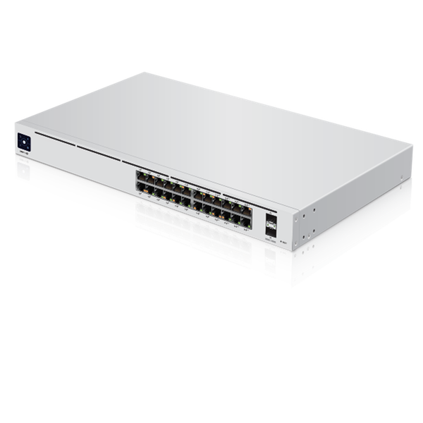 UBiQUiTi Switch 24x1000Mbps + 2x10000Mbps SFP+, Menedzselhető, Rackes - USW-PRO-24