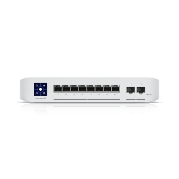 UBiQUiTi Switch 8x2500Mbps (8xPOE+) + 2x10Gbps SFP+, Falra rögzíthető, Menedzselhető, Asztali - USW-ENTERPRISE-8-POE