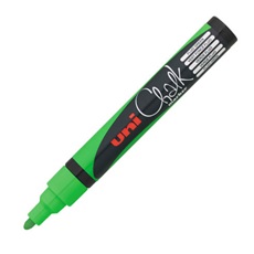 UNI Chalk Marker Pen PWE-5M Medium Bullet Tip - Fluorescent Green