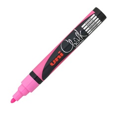 UNI Chalk Marker Pen PWE-5M Medium Bullet Tip - Fluorescent Pink