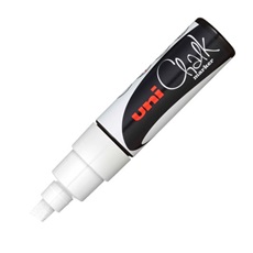 UNI Chalk Marker Pen PWE-8K Broad Chisel Tip - White