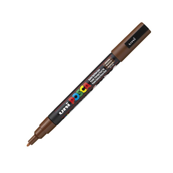UNI POSCA Marker Pen PC-3M Fine - Brown