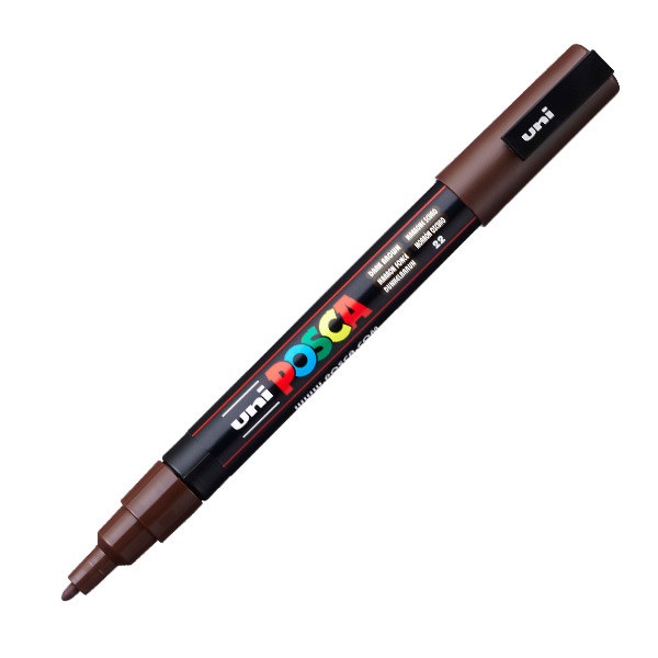 UNI POSCA Marker Pen PC-3M Fine - Dark Brown