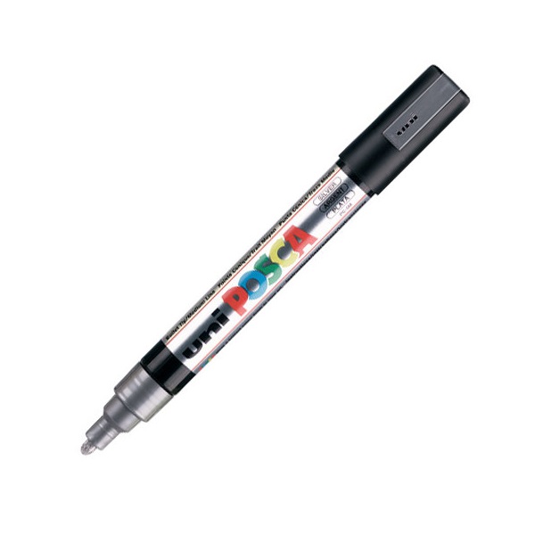 UNI POSCA Marker Pen PC-5M Medium - Silver