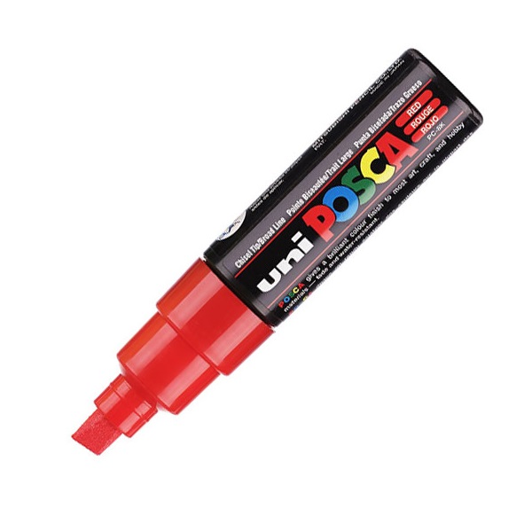 UNI POSCA Marker Pen PC-8K Broad Chisel - Red
