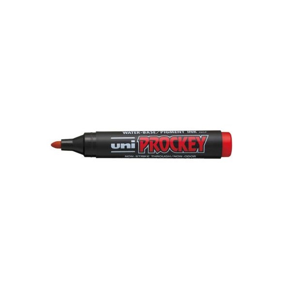 UNI Prockey Marker Pen Medium Bullet Tip PM-122 - Red