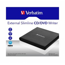 VERBATIM CD/DVD író, USB 2.0, külső,