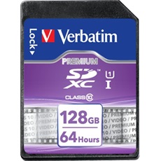 VERBATIM Memóriakártya, SDXC, 128GB, Class 10