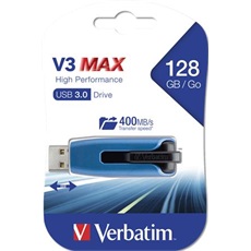 VERBATIM Pendrive, 128GB, USB 3.0, 175/80 MB/sec, "V3 MAX", kék-fekete