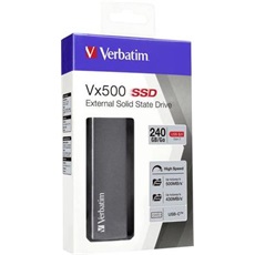 VERBATIM, külső SSD 240 GB, USB 3.1, "Vx500", szürke